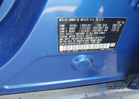 2018 Honda Hr-V Lx из США, поврежденный, VIN 3CZRU5H33JM711093